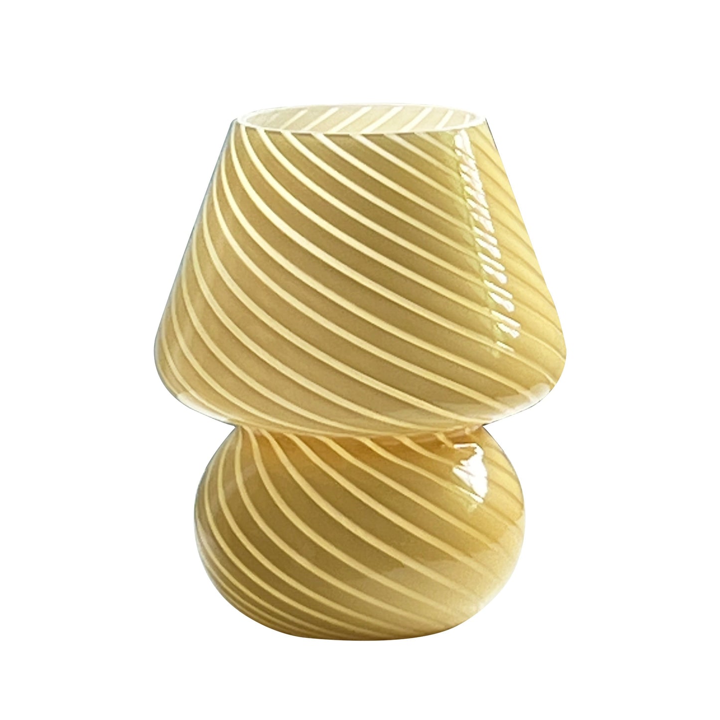 Artistic Glass Mushroom Table Lamp with USB Power & Stepless Dimming | Retro Nightstand Light for Cozy Ambiance 6