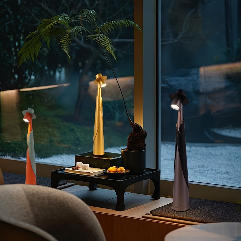 Artistic LED Desk Lamp | Cordless Table Lamp with Touch Control | Rechargeable Battery for Ambient Lighting 3