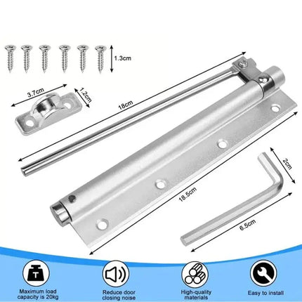 Automatic Door Closer with Adjustable Force | Stainless Steel, Quiet Operation for Smooth Door Control 5