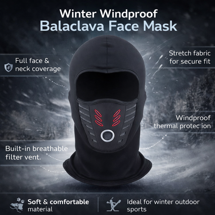 Winter Face Mask for Cold Weather with Windproof Design | Full Coverage for Outdoor Comfort