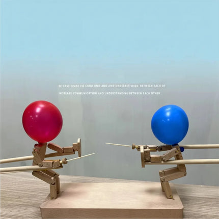 Wooden Balloon Sword Duel Game for Kids & Adults | Active Indoor Play for Fun and Coordination