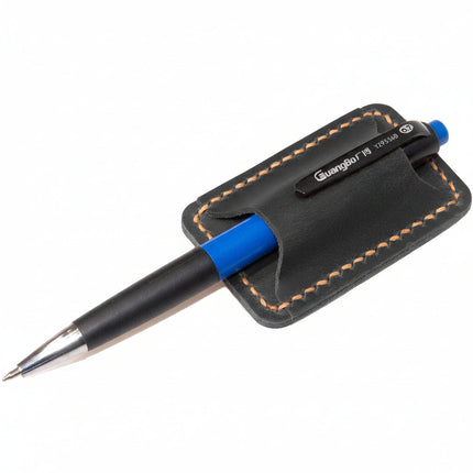 Leather Pen Holder Clip with Hand Stitched Design | Securely Holds Two Pens for Journals and Planners