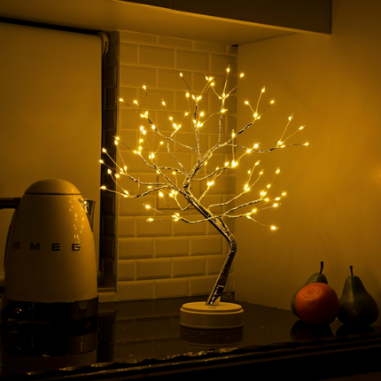 Decorative Bonsai Tree Table Lamp with Warm LED Glow | Nature-Inspired Lighting for Cozy Home Decor