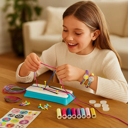 Bracelet Making Kit for Kids with Colorful Threads & Accessories | Creative Jewelry Craft Set for Friendship Bracelets