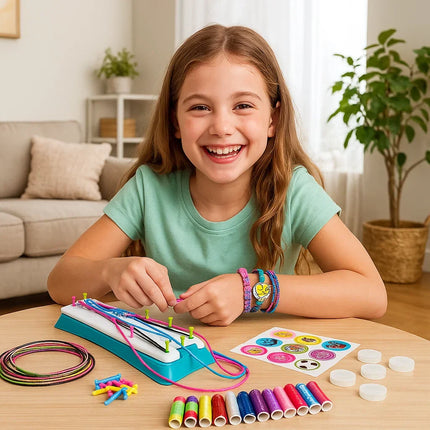Bracelet Making Kit for Kids with Colorful Threads & Accessories | Creative Jewelry Craft Set for Friendship Bracelets