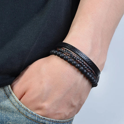Natural Stone Bead Bracelet with Adjustable Fit | Mindfulness Support for Calm and Stress Relief