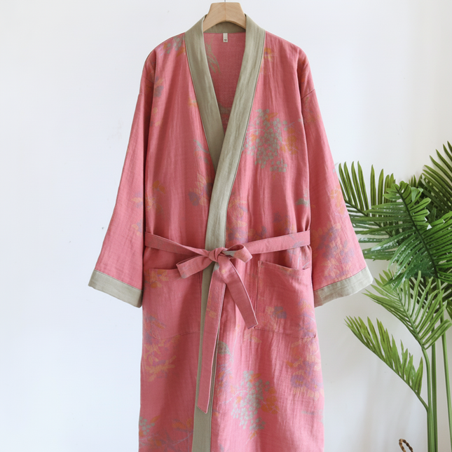 Bathrobe for Women, Lightweight Waffle Robe with Belt and Pockets, Womens Bathrobe for Spa, Quick Dry Dressing Gown_00