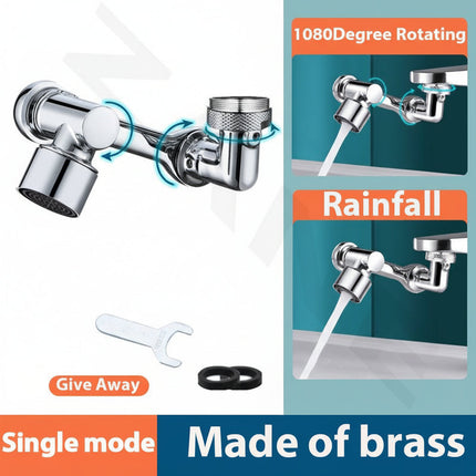 Rotating Faucet Extender with 1080° Adjustable Head | Splash Filter for Mess-Free Washing in Kitchen and Bathroom