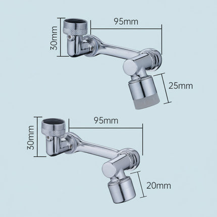 Rotating Faucet Extender with 1080° Adjustable Head | Splash Filter for Mess-Free Washing in Kitchen and Bathroom