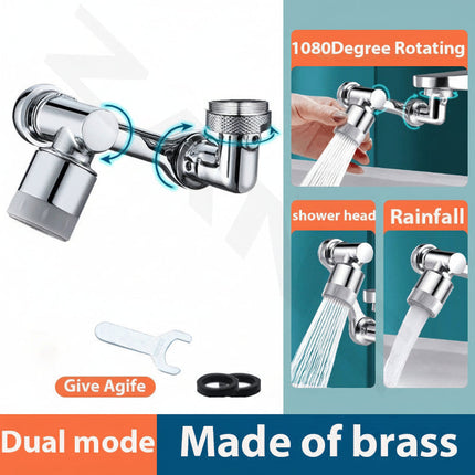 Rotating Faucet Extender with 1080° Adjustable Head | Splash Filter for Mess-Free Washing in Kitchen and Bathroom