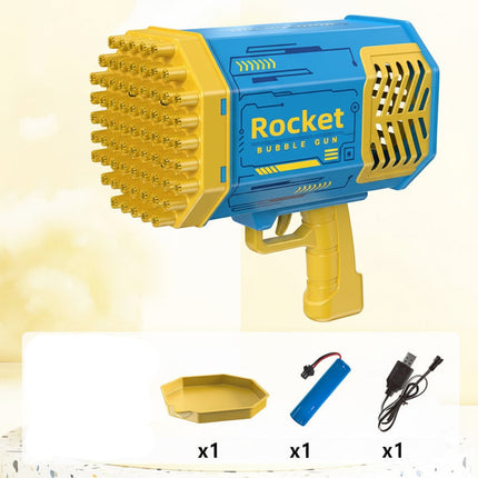 LED Bubble Gun Toy with Rechargeable Battery for Colorful Outdoor Fun | High-Output Bubble Blower for Kids