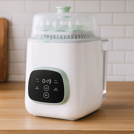 Automatic Baby Bottle Washer with Steam Sterilization & Hot Air Drying | All-in-One Countertop Solution for Easy Cleaning and Storage