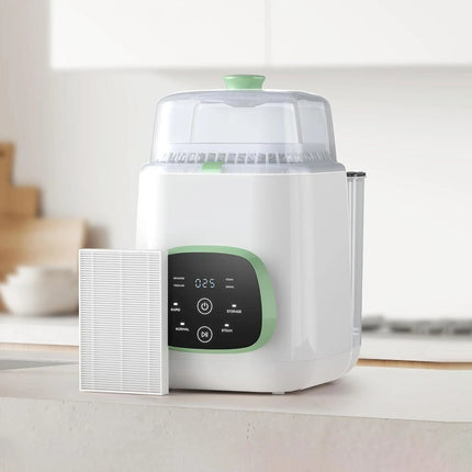 Automatic Baby Bottle Washer with Steam Sterilization & Hot Air Drying | All-in-One Countertop Solution for Easy Cleaning and Storage