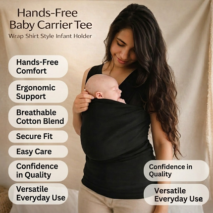 Ergonomic Baby Carrier Tee with Integrated Infant Pouch | Comfortable Hands-Free Parenting for Everyday Use
