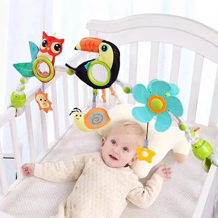Baby Stroller Toy Arch with Sensory Hanging Toys | Engaging Activity for Motor Skill Development