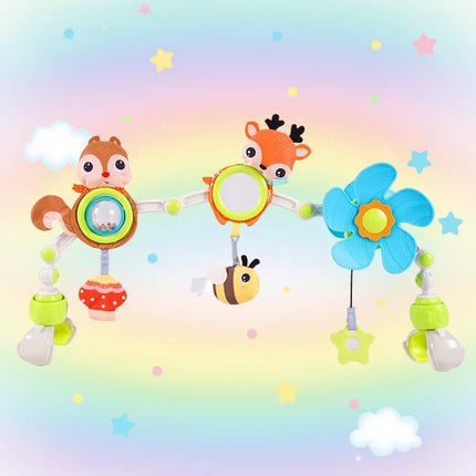 Baby Stroller Toy Arch with Sensory Hanging Toys | Engaging Activity for Motor Skill Development