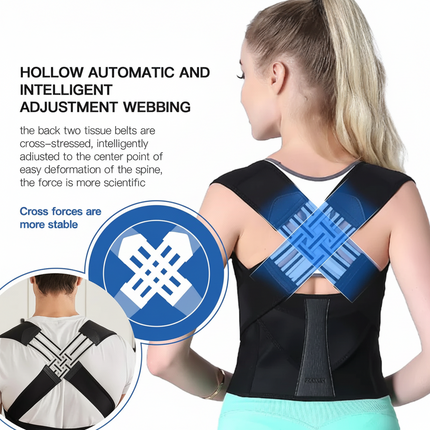 Posture Corrector Back Brace with Adjustable Straps | Upper Back Support for Better Alignment and Comfort