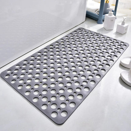 Suction Cup Bath Mat with Drain Hole Design | Textured PVC Shower Mat for Safety and Easy Rinsing
