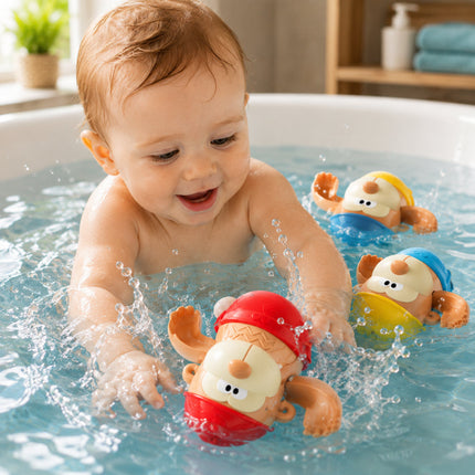 Wind-Up Bath Toy with Clockwork Swimming Action | Engaging Water Play for Kids During Tub Time