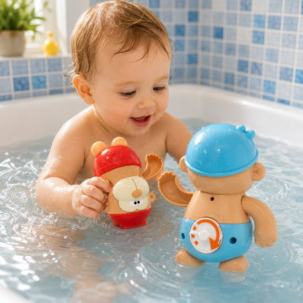 Wind-Up Bath Toy with Clockwork Swimming Action | Engaging Water Play for Kids During Tub Time
