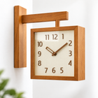 Wall Clock for Living Room, Modern Wall Clock Battery Operated with Pendulum, Wooden Wall Clock Decor for Lounge_01