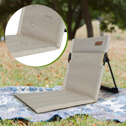 Foldable Floor Chair with Adjustable Reclining Backrest | Padded Comfort for Camping and Beach Trips