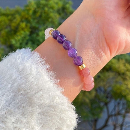 Birthstone Beaded Bracelet with Natural Stone | Vintage Stretch Accessory for Everyday Style and Meaning