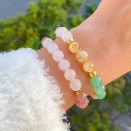 Birthstone Beaded Bracelet with Natural Stone | Vintage Stretch Accessory for Everyday Style and Meaning