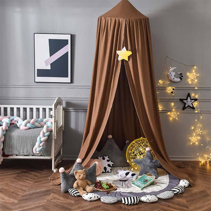 Nursery Kids Bed Canopy with Lightweight Fabric | Cozy Hanging Decor for Playtime and Reading Spaces