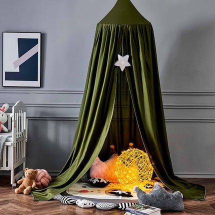 Nursery Kids Bed Canopy with Lightweight Fabric | Cozy Hanging Decor for Playtime and Reading Spaces