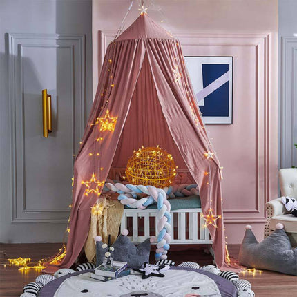 Nursery Kids Bed Canopy with Lightweight Fabric | Cozy Hanging Decor for Playtime and Reading Spaces