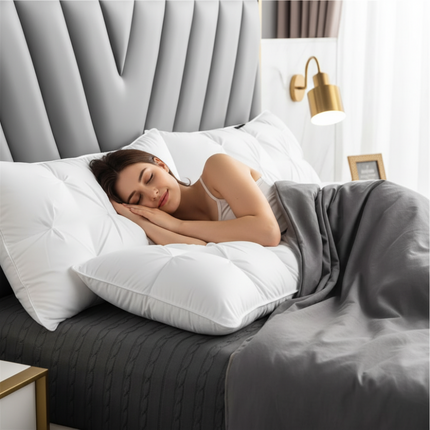 Down Alternative Bed Pillow for Neck Support | Breathable Design for Comfortable Sleep and Alignment