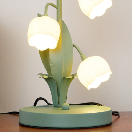 Orchid Table Lamp with Tulip Shades & Warm LED Glow | Elegant Indoor Lighting for Bedrooms and Living Rooms