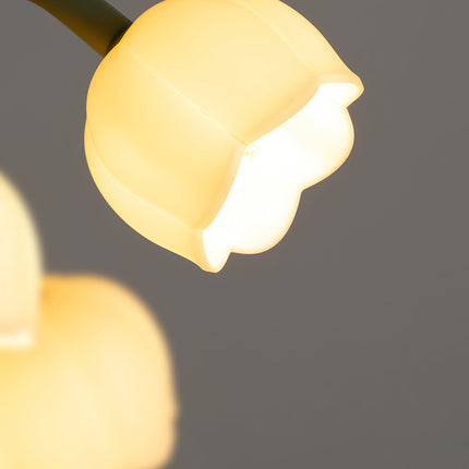 Orchid Table Lamp with Tulip Shades & Warm LED Glow | Elegant Indoor Lighting for Bedrooms and Living Rooms