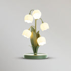 Table Lamp for Bedroom, Floral Tulip Lamp with Orchid Shaped Shade, Small Decorative Table Lamp for Living Room_16