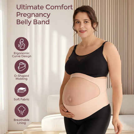 Maternity Belly Band Support Belt with Adjustable Wrap Fit | Breathable Comfort for Pregnancy Back and Belly Support