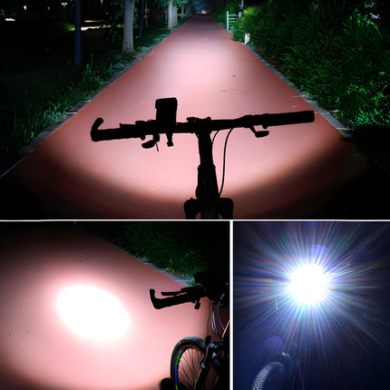 4-in-1 Bike Accessory with Phone Mount & Power Bank | LED Light and Horn for Safe Cycling