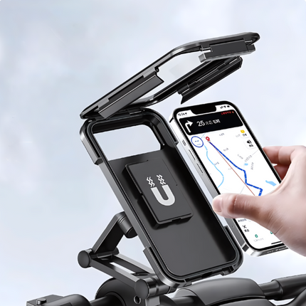 Waterproof Bike Phone Holder with Adjustable Mount | Secure Access for Navigation and Fitness Tracking