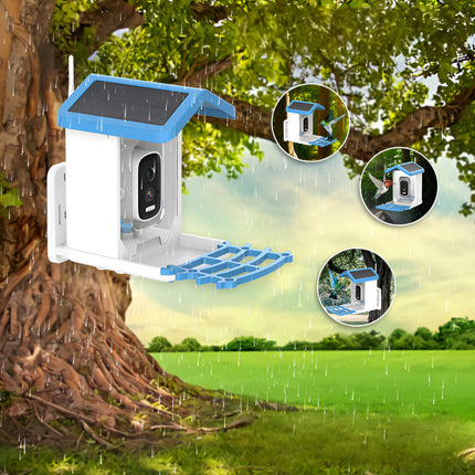 Bird Feeder Camera with Solar Roof for HD Video Capture | Smart App Access for Easy Birdwatching