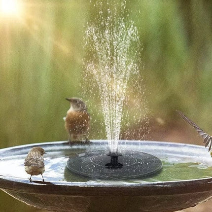 Solar-Powered Water Fountain with Adjustable Spray Height | Elegant Design for Garden Serenity