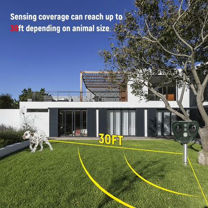 Ultrasonic Bird Repeller with Solar Power & LED Lights | Eco-Friendly Pest Control for Gardens and Outdoor Spaces