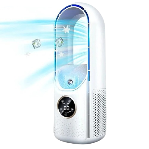 Portable Air Cooler, Bladeless Desk Fan, Quiet Cooling Fan with Adjustable Speeds, Portable Fan for Home and Office