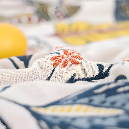 Floral Reversible Throw Blanket with Tassel Trim | Stylish Layer for Sofas and Beds
