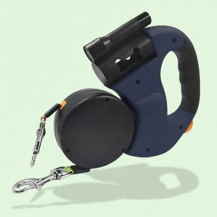 Dual Retractable Dog Leash for Two Dogs with Tangle-Free Design | Easy-Control Handle for Organized Walks