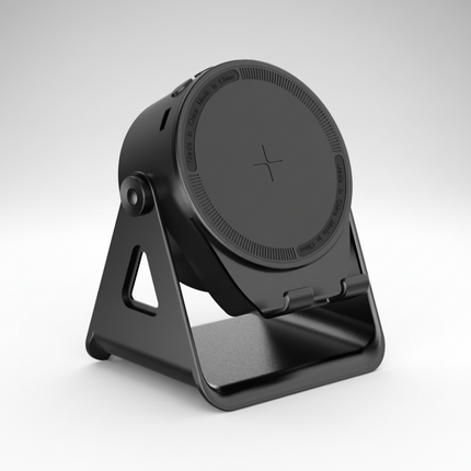 Bluetooth Speaker Phone Stand with Induction Charging | 5-in-1 Design for Hands-Free Viewing and Music Playback
