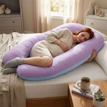 Body Pillow for Pregnancy with Full Body Support | Side Sleeper Cushion for Comfort and Resting