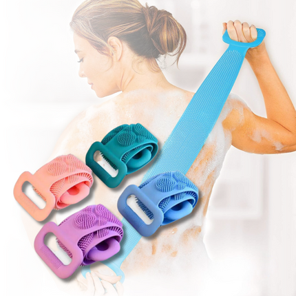 Silicone Body Scrubber Shower Brush with Dual-Sided Surface | Exfoliating Bath Massager for Daily Cleansing