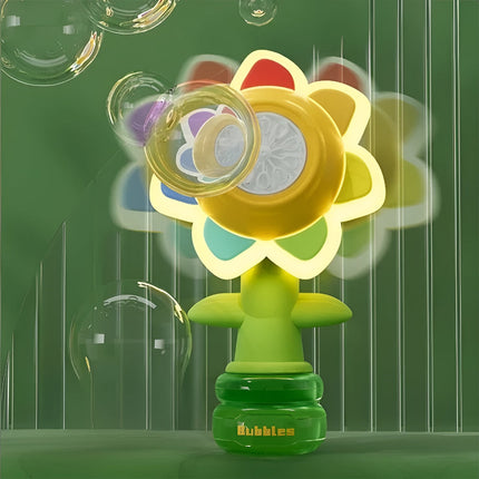 Flower Bubble Machine for Kids with Automatic One-Button Control | Cheerful Toy for Playdates and Parties