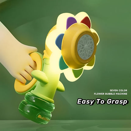 Flower Bubble Machine for Kids with Automatic One-Button Control | Cheerful Toy for Playdates and Parties