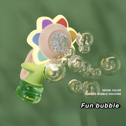Flower Bubble Machine for Kids with Automatic One-Button Control | Cheerful Toy for Playdates and Parties